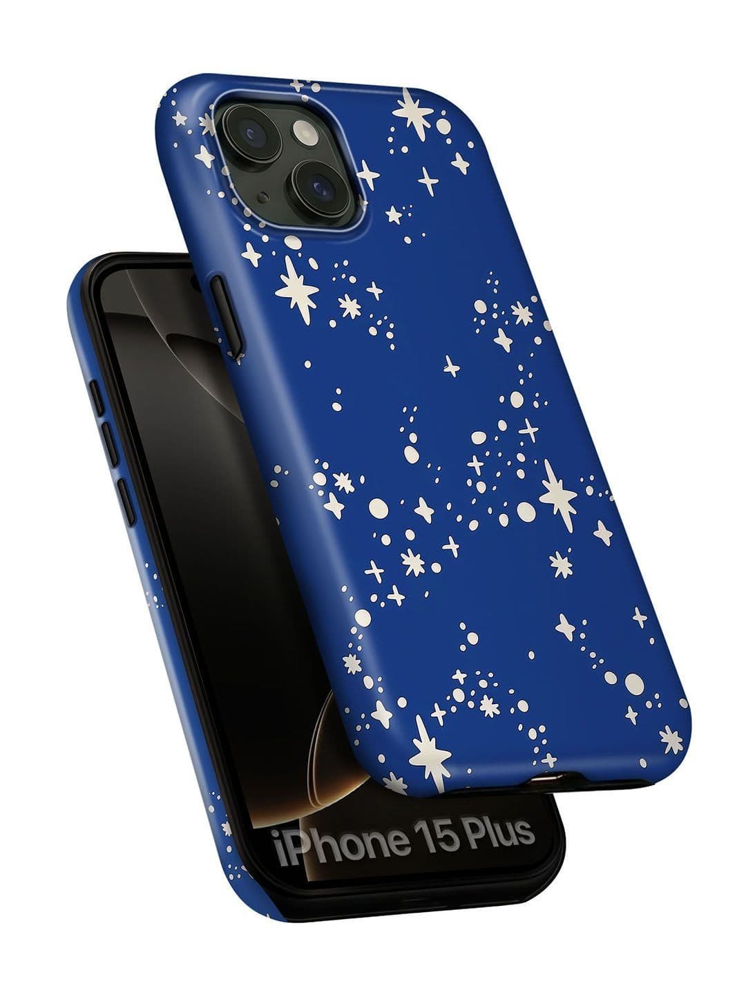 QRIOH Geometric Printed iPhone 15 Plus Back Case Mobile Accessories