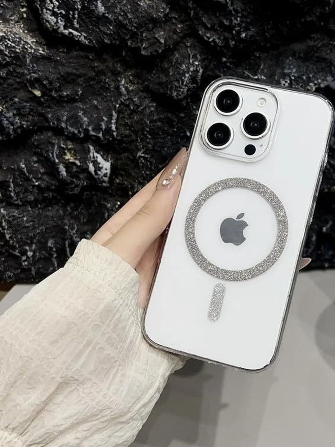 COVERLY Solid Printed iPhone 15 Pro Max Back Case Mobile Accessories