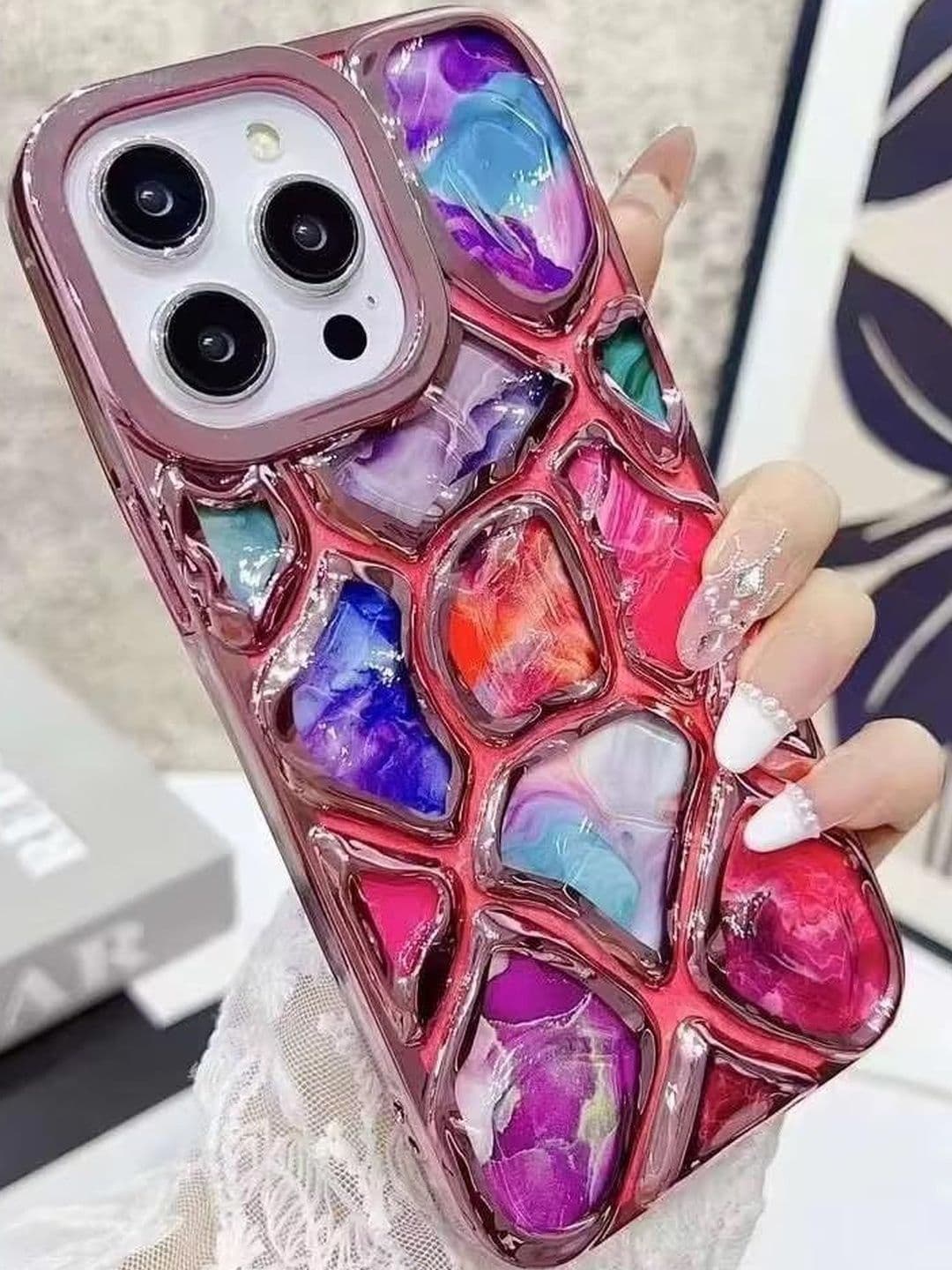 COVERLY Abstract Printed iPhone 15 Pro Max Back Case Mobile Accessories