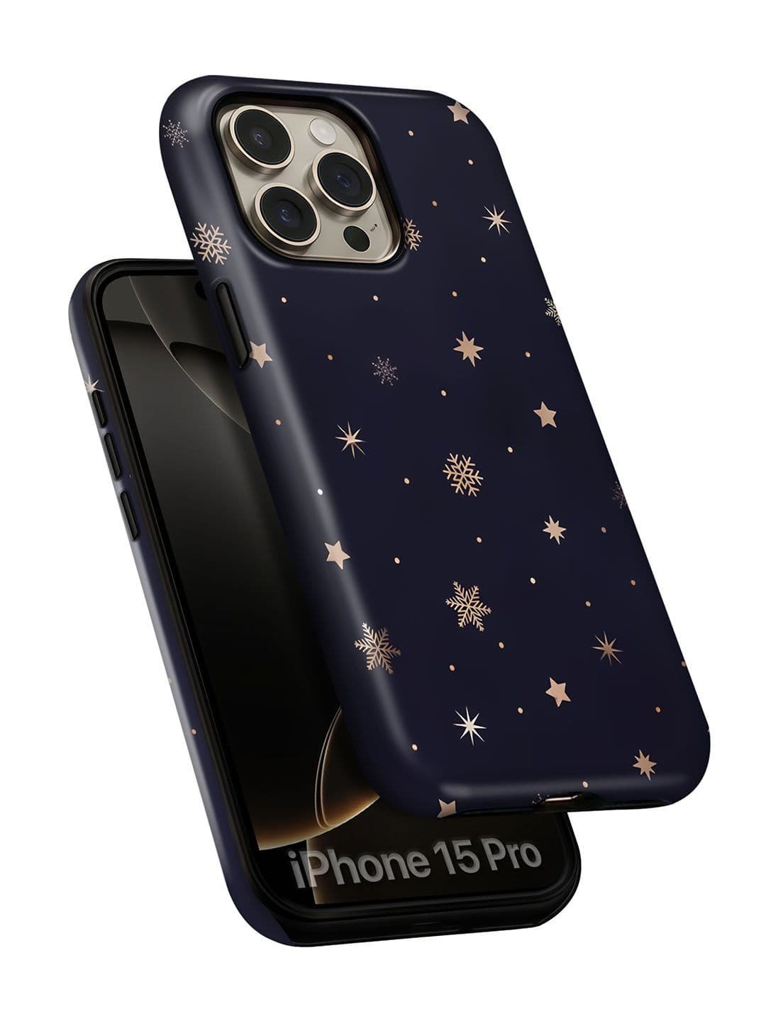 QRIOH Geometric Printed iPhone 15 Pro Back Case Mobile Accessories