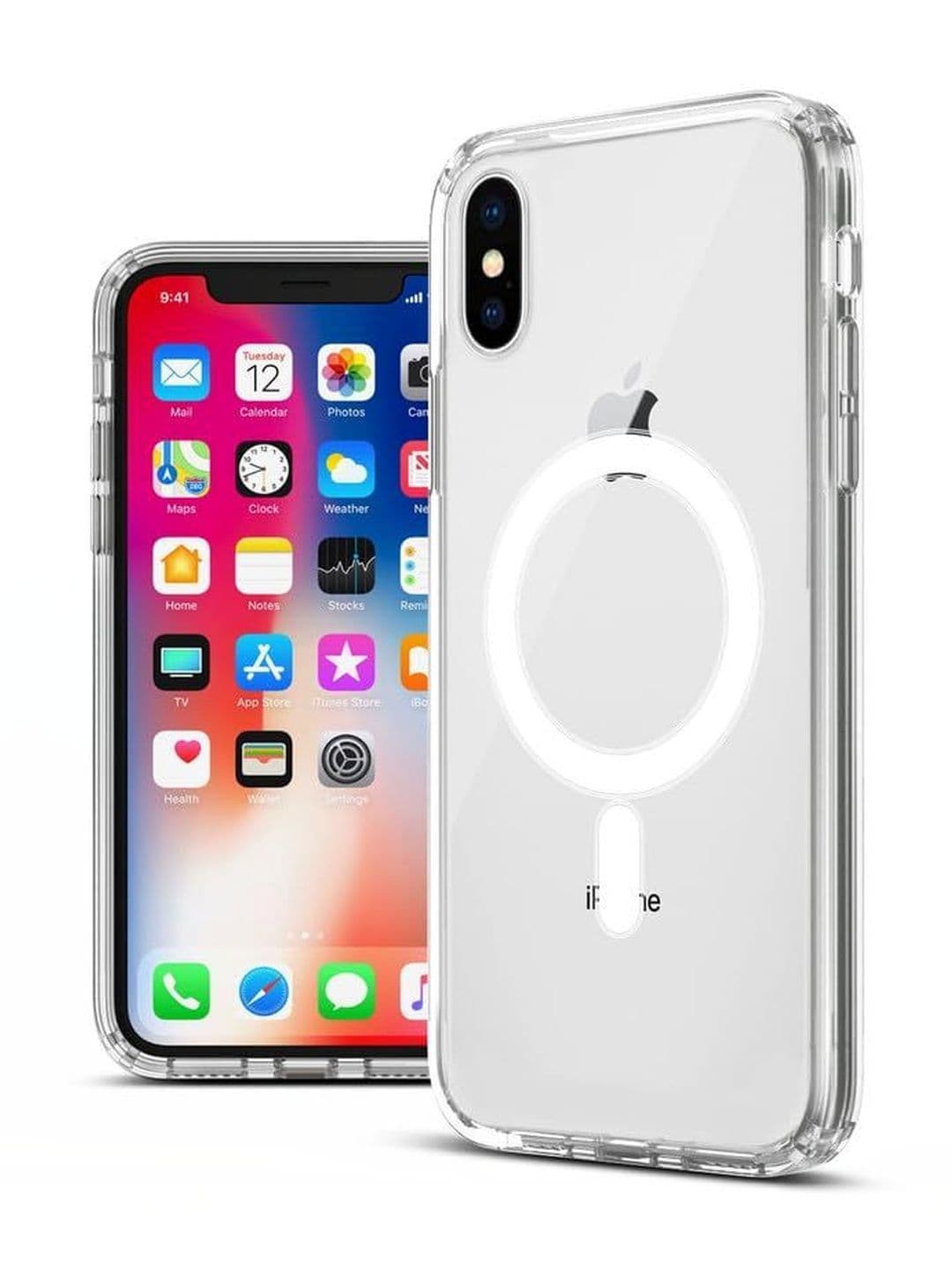 COVERLY Solid Printed iPhone X Back Case Mobile Accessories
