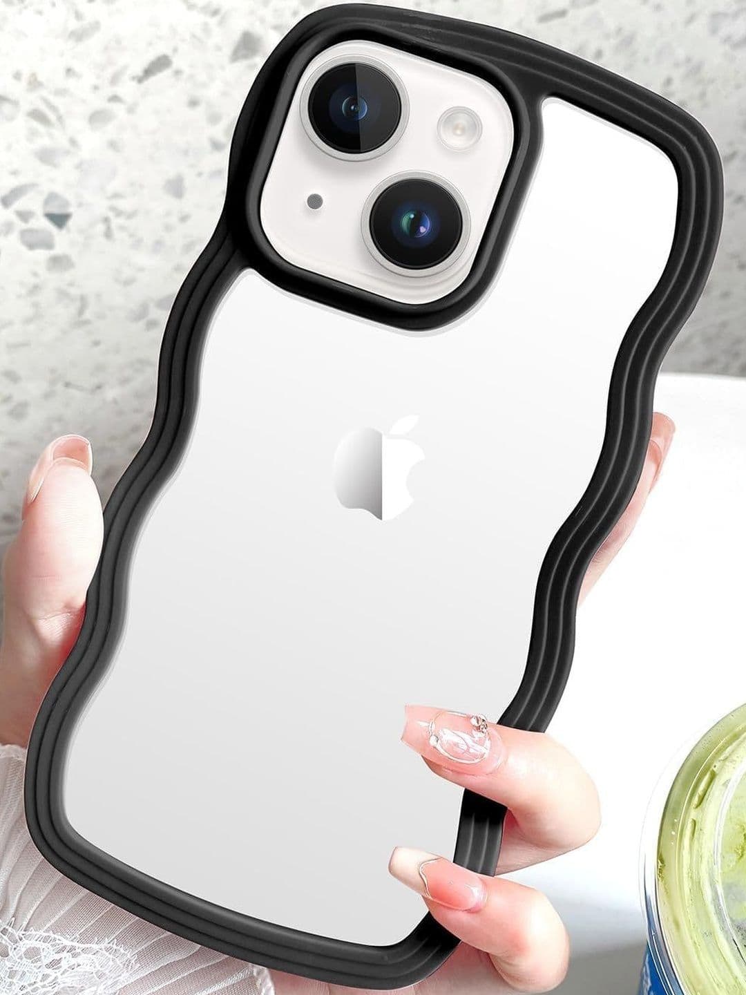 COVERLY Solid Printed iPhone 14 Back Case Mobile Accessories