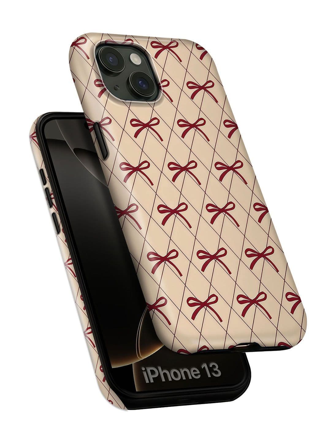QRIOH Geometric Printed iPhone 13 Back Case Mobile Accessories