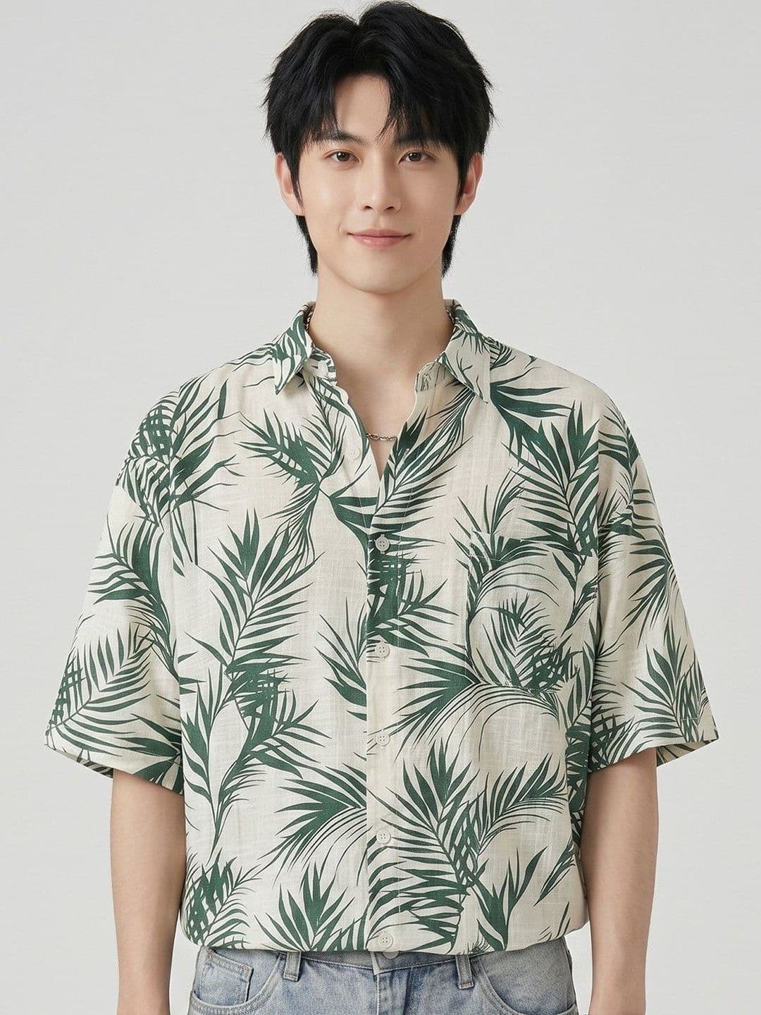 Suo Men Floral Printed Casual Shirt - view 1