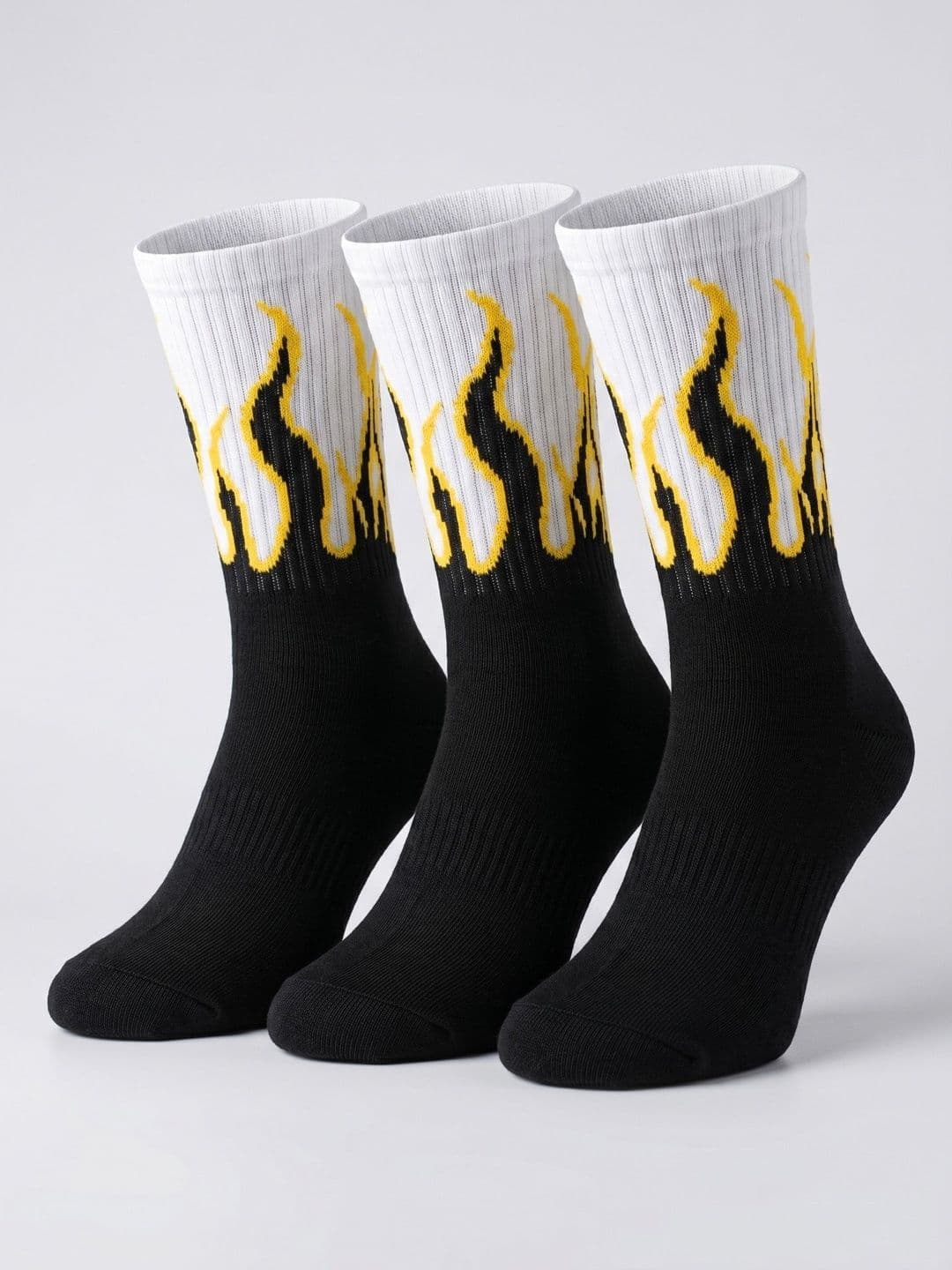 Moda Rapido Men Pack of 3 Cotton Blend Patterned Calf Length Socks - view 1