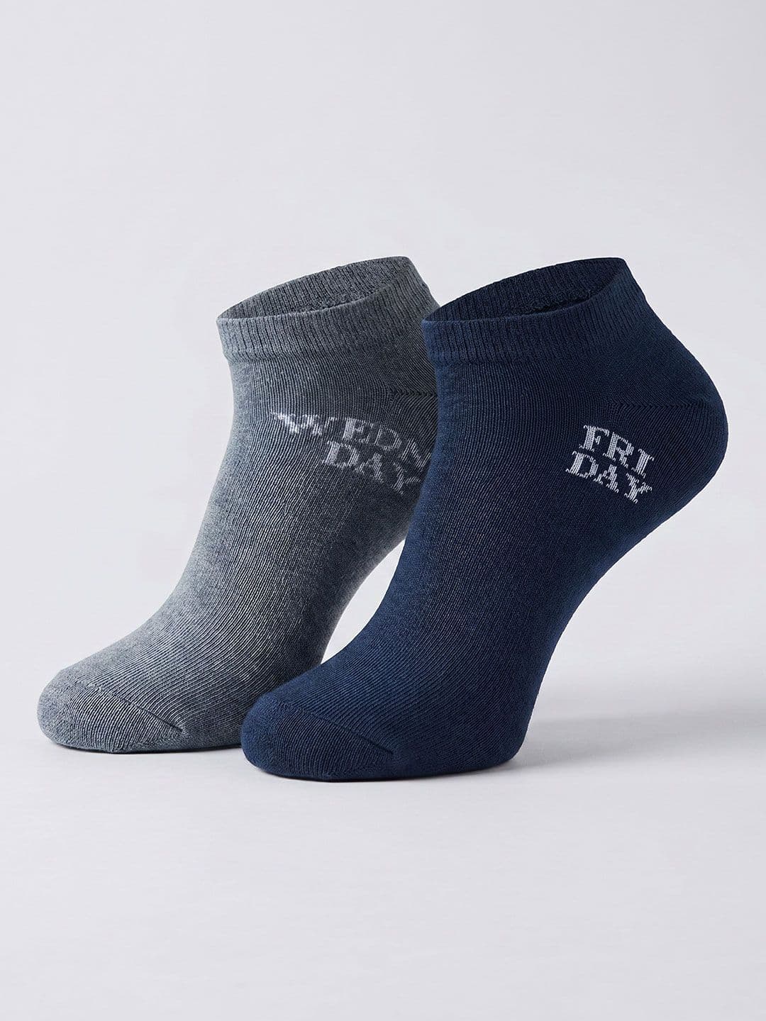 Moda Rapido Men Pack of 2 Cotton Blend Patterned Ankle Length Socks - view 1