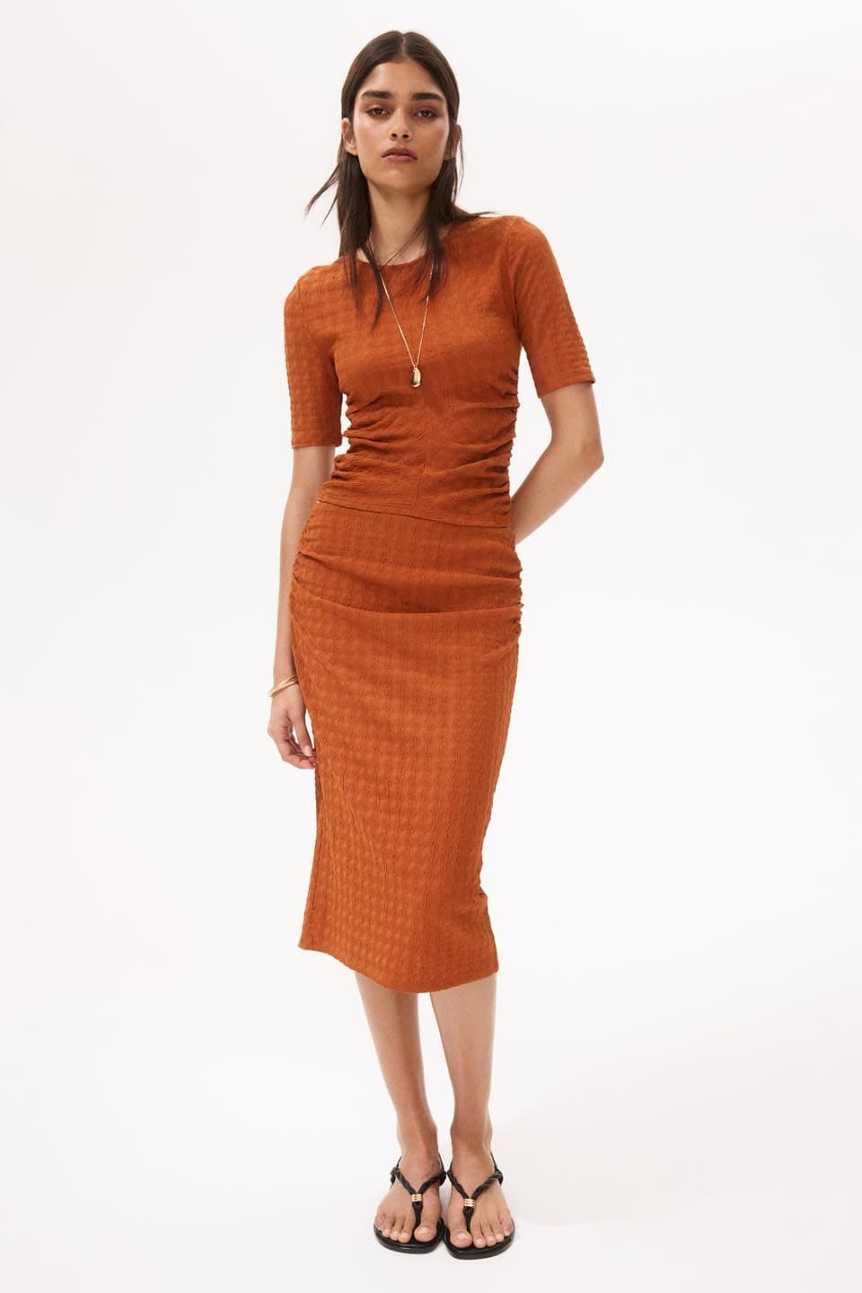H&M Textured Jersey Midi Skirt - view 1
