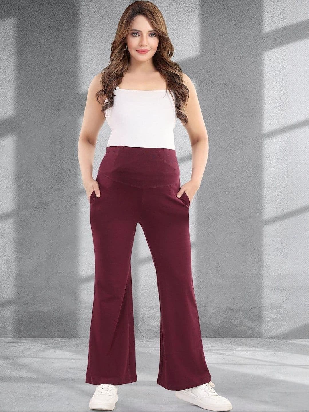 MomsBae Women Knitted Maternity Palazzos - view 1