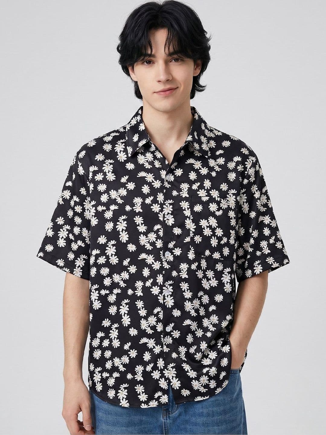 Suo Men Floral Printed Casual Shirt - view 1