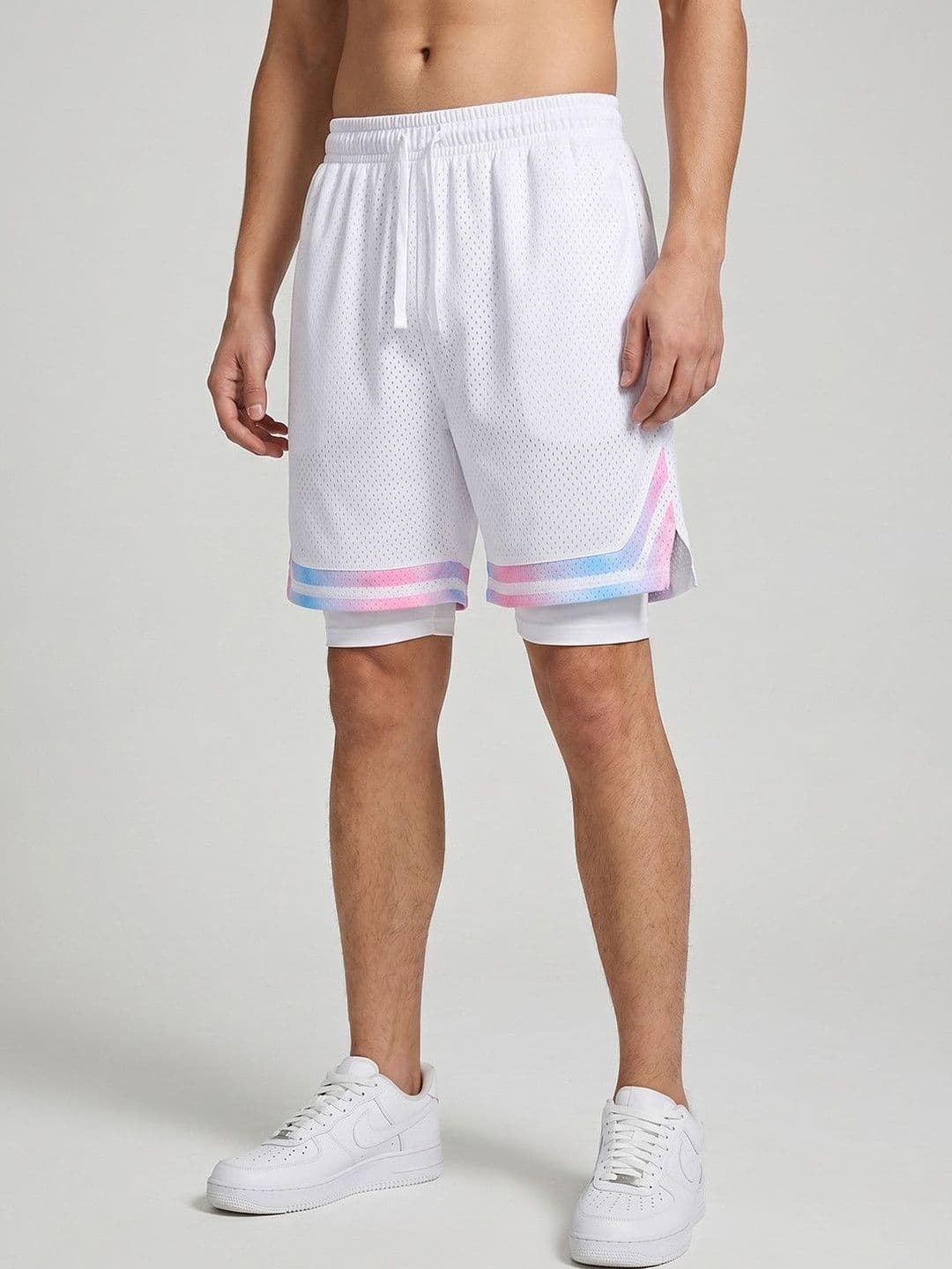 Suo Men Colourblocked Sports Shorts - view 1