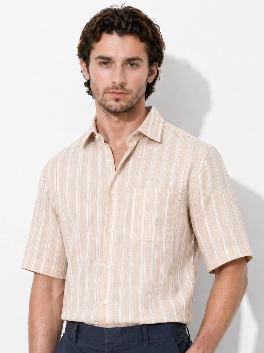 Klub Fox Men Slim Fit Opaque Striped Casual Shirt - view 1