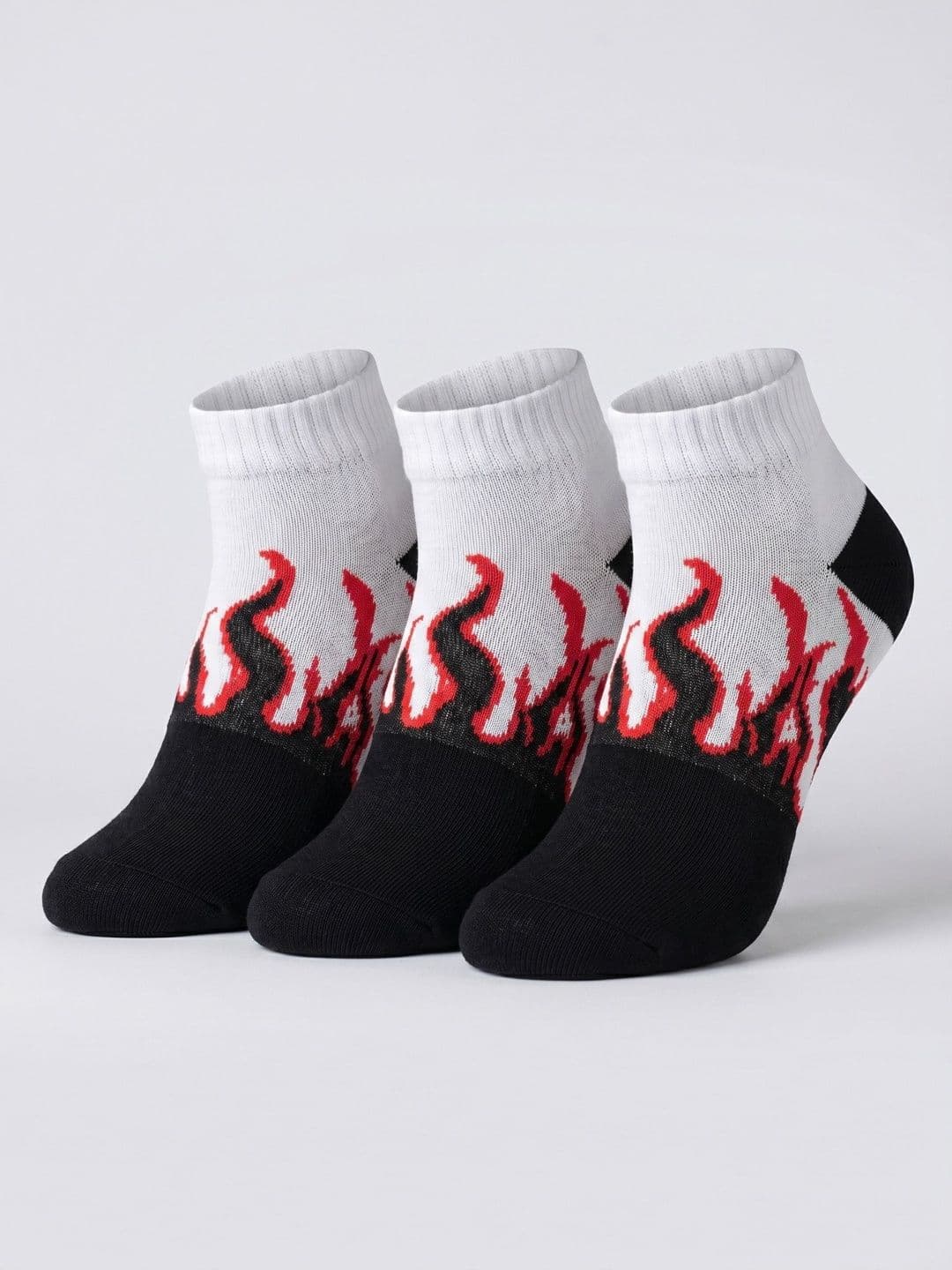 Moda Rapido Men Pack of 3 Cotton Blend Patterned Ankle Length Socks - view 1