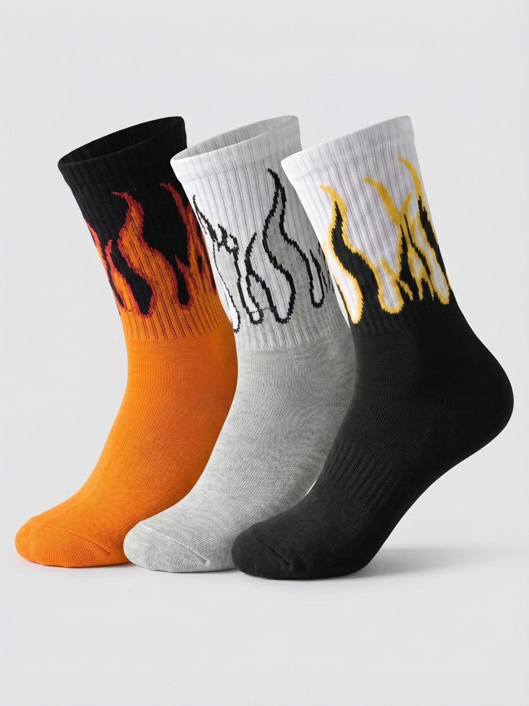 Moda Rapido Men Pack of 3 Cotton Blend Patterned Calf Length Socks - view 1