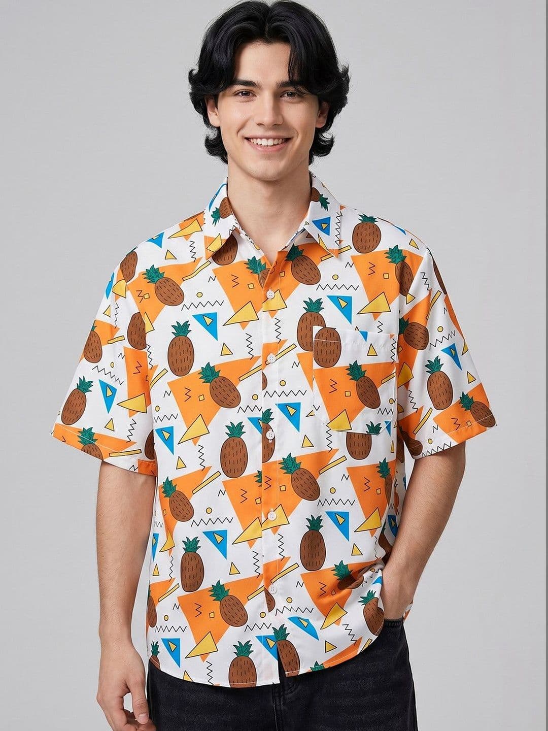 Suo Men Printed Casual Shirt - view 1