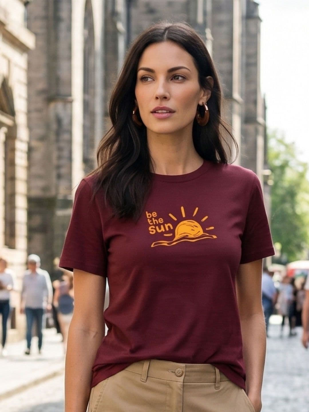 NOBERO Women Pure Cotton Applique T-shirt - view 1