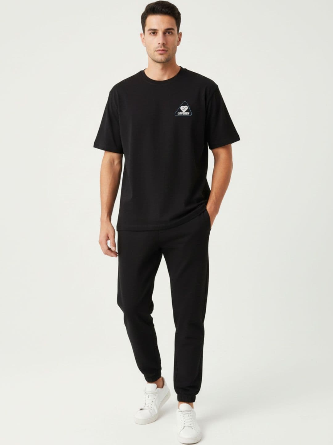 LOVEGEN Men Applique Oversized Cotton T-shirt - view 1