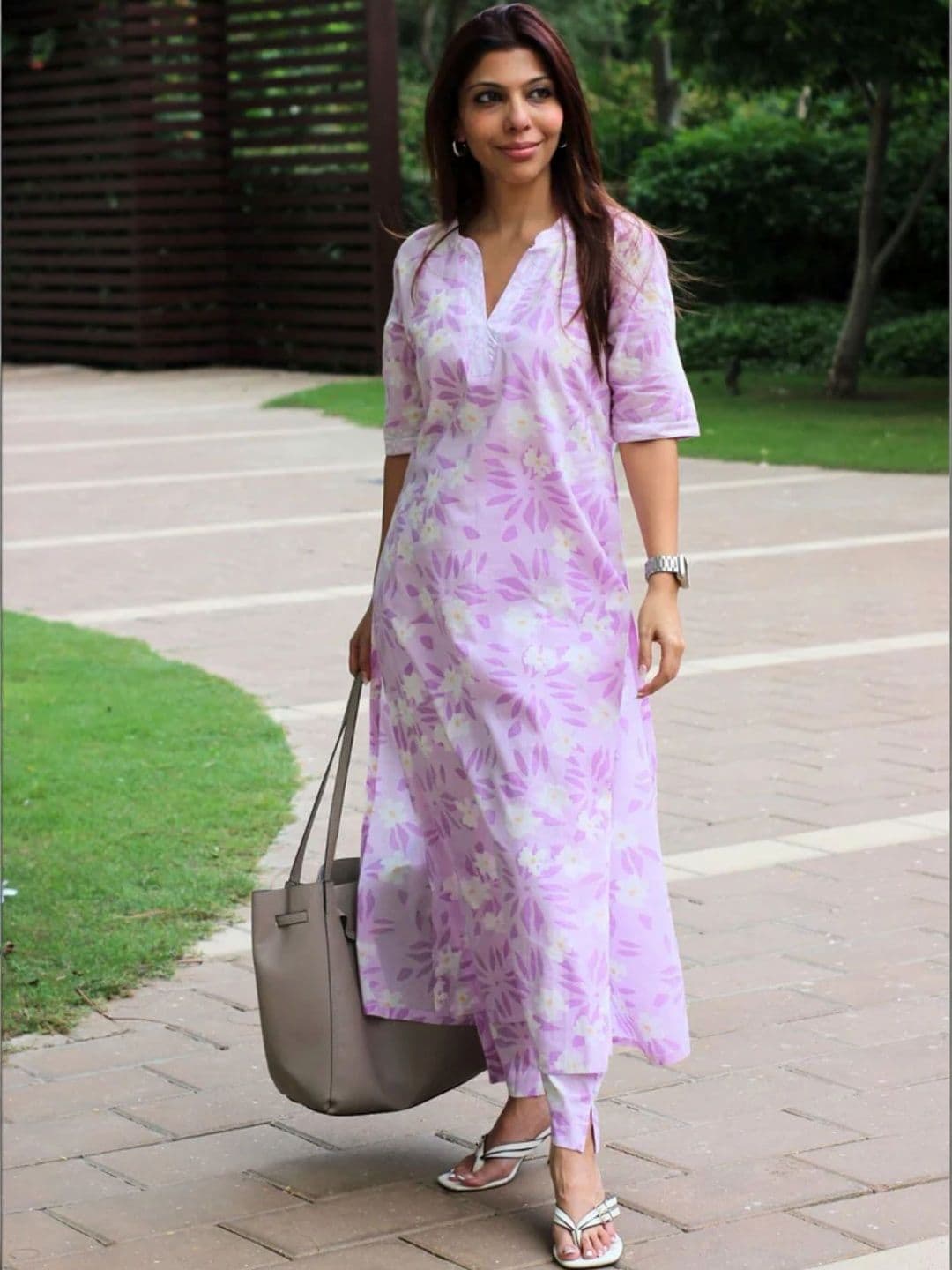 Moda Rapido Women Floral Printed Regular Kurta with Trousers - view 1