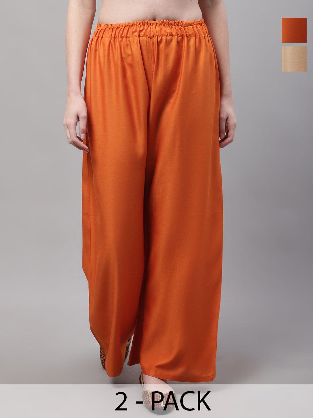 KALINI Women 2 Flared Ethnic Palazzos - view 1