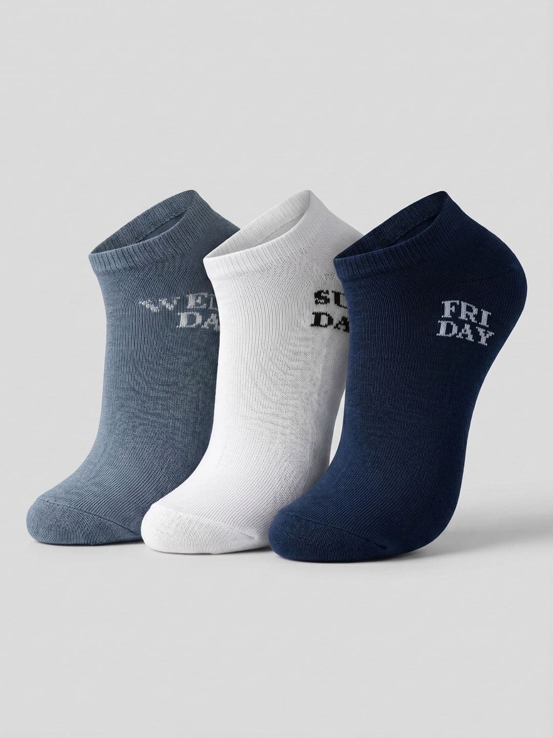 Moda Rapido Men Pack of 3 Cotton Blend Patterned Ankle Length Socks - view 1