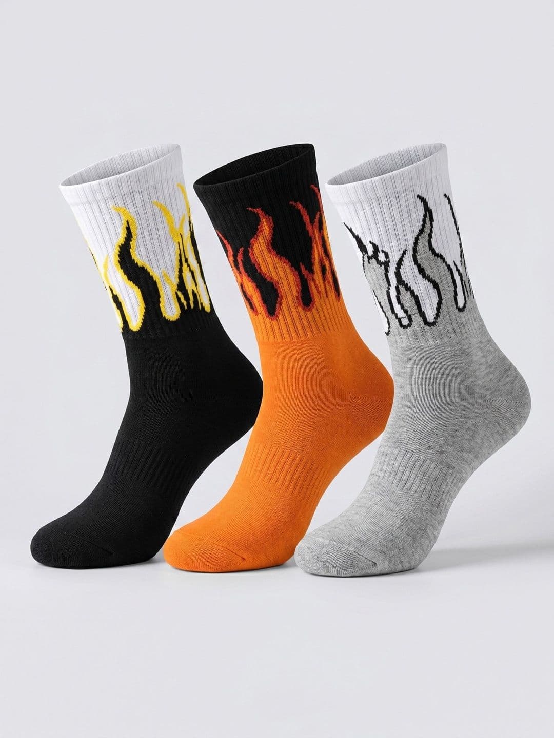 Moda Rapido Men Pack of 3 Cotton Blend Patterned Calf Length Socks - view 1