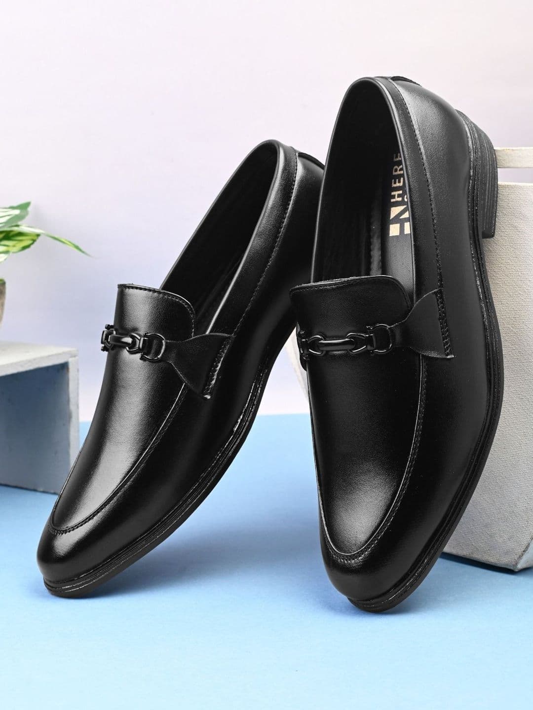 HERE&NOW Men Round Toe Formal Slip-On Shoes - view 1