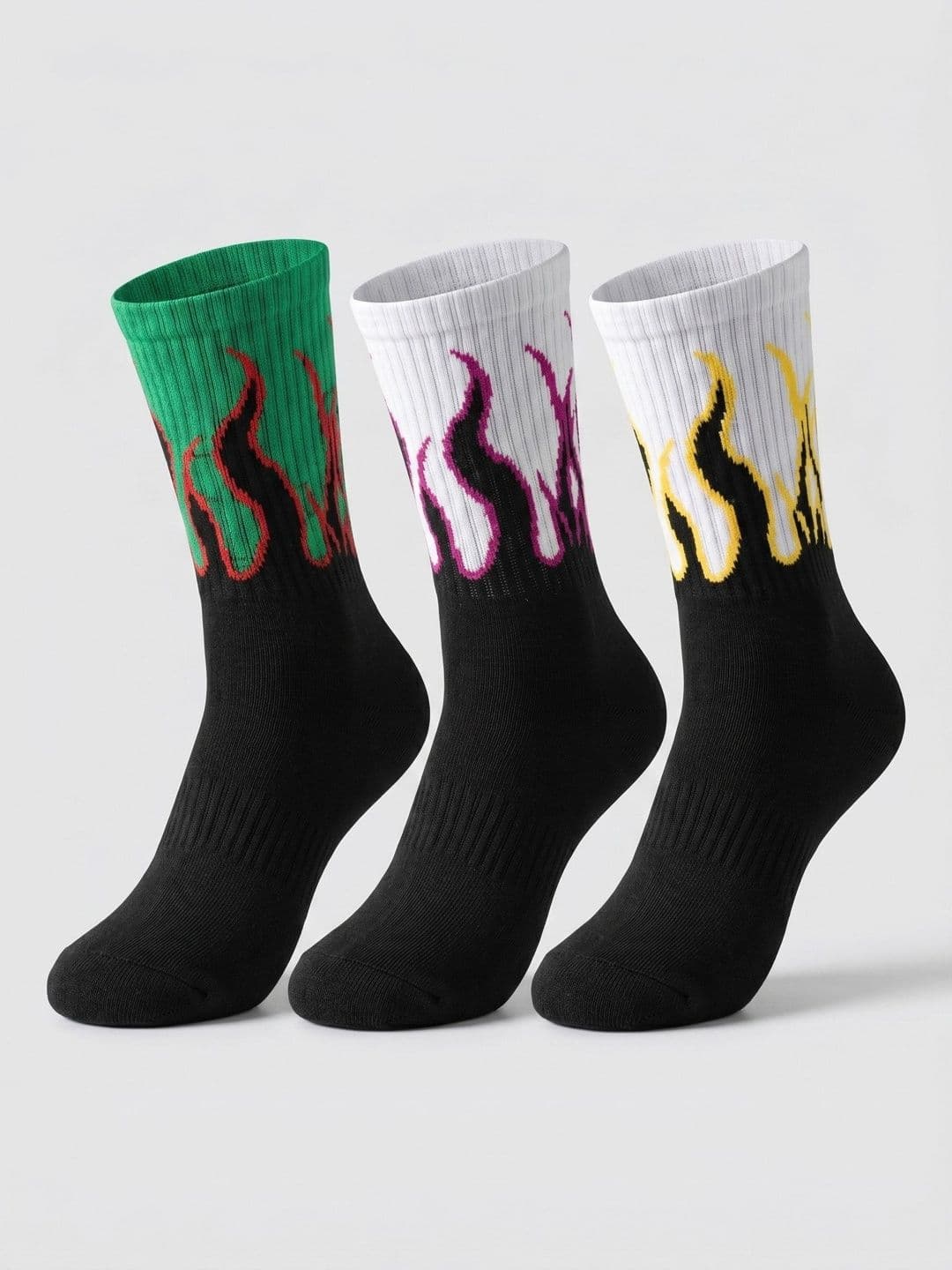Moda Rapido Men Pack of 3 Cotton Blend Patterned Calf Length Socks - view 1