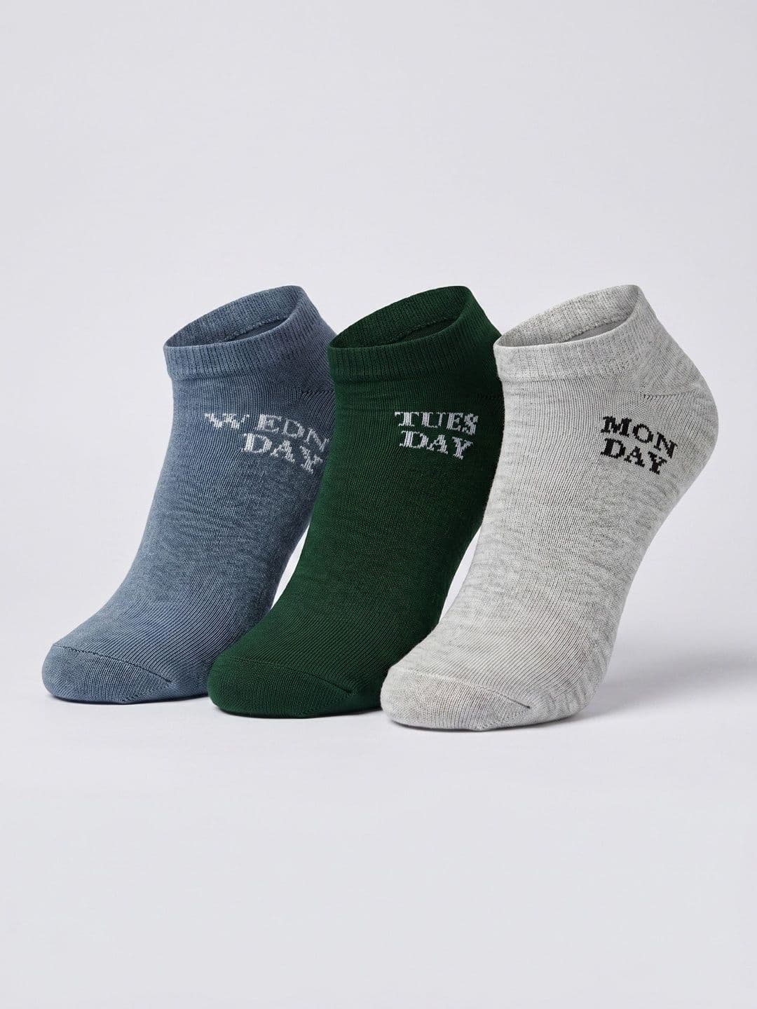 Moda Rapido Men Pack of 3 Cotton Blend Patterned Ankle Length Socks - view 1
