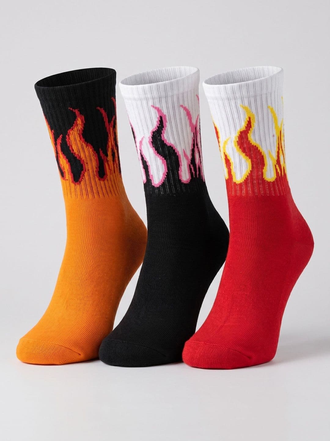 Moda Rapido Men Pack of 3 Cotton Blend Patterned Calf Length Socks - view 1