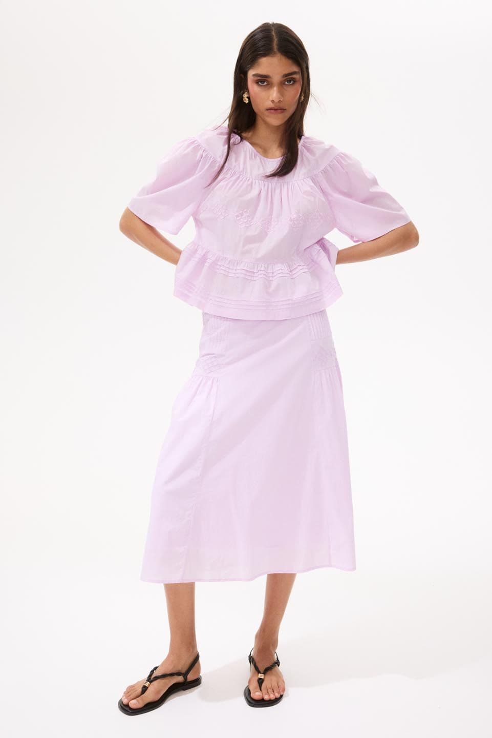 H&M Embellished Cotton Skirt - view 1