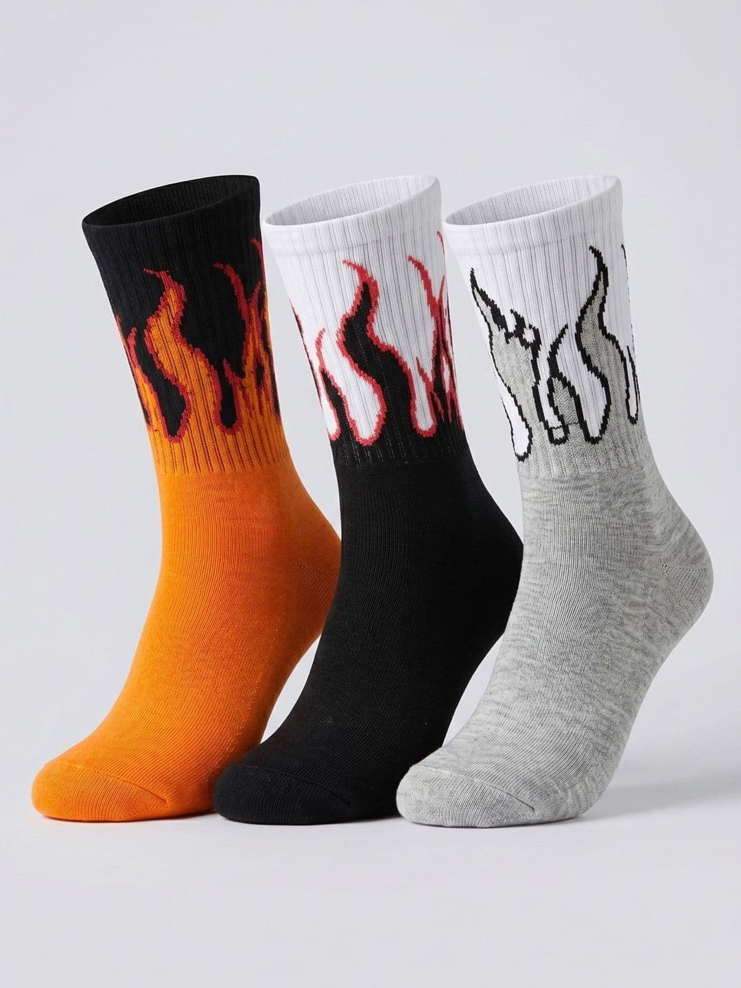 Moda Rapido Men Pack of 3 Cotton Blend Patterned Above Ankle Socks - view 1