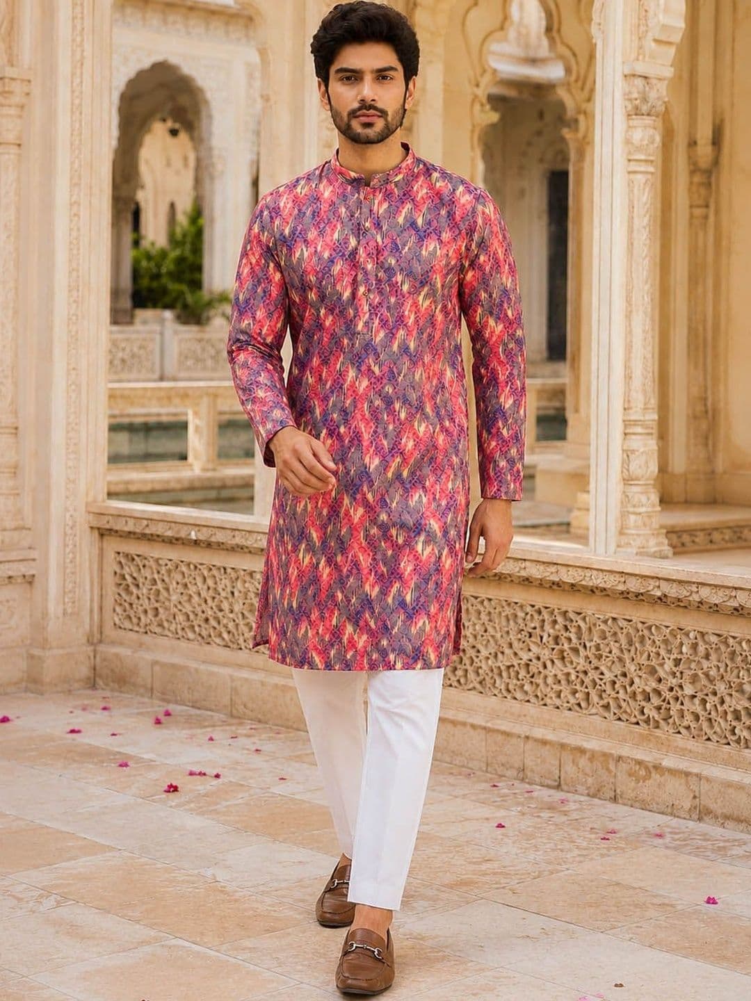 SOURAGYA Men Printed Kurta - view 1