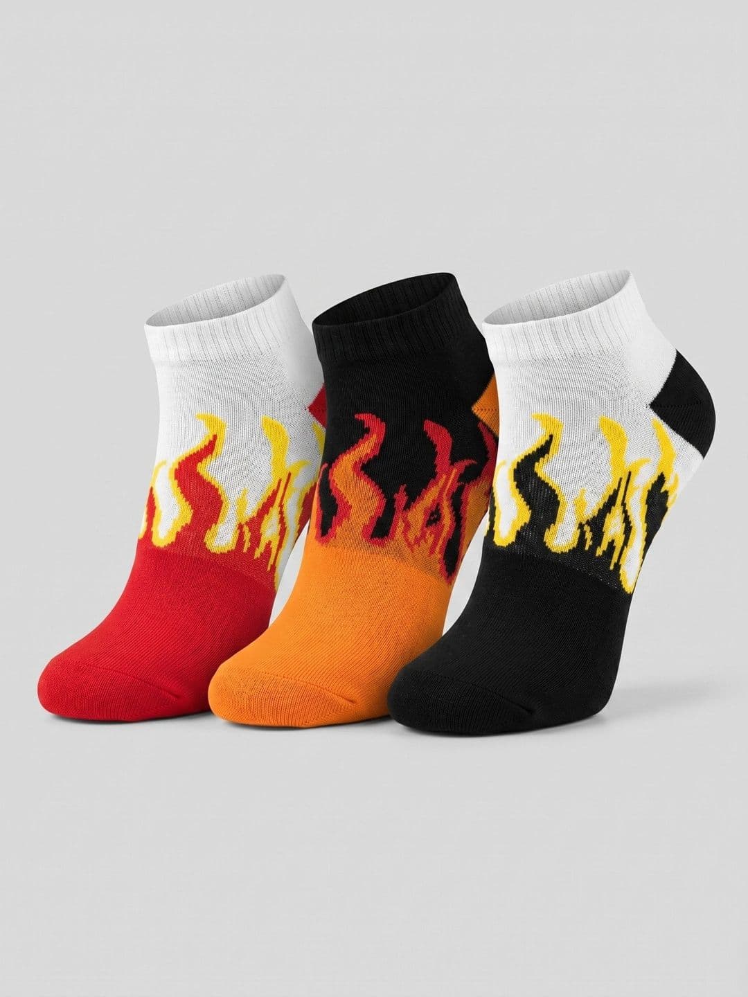 Moda Rapido Men Pack of 3 Cotton Blend Patterned Ankle Length Socks - view 1