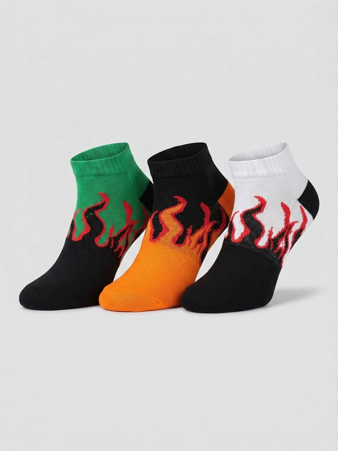 Moda Rapido Men Pack of 3 Cotton Blend Patterned Ankle Length Socks - view 1