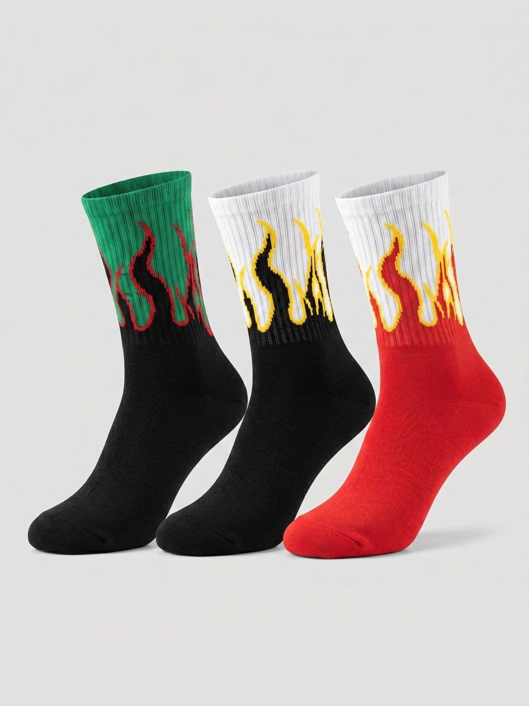 Moda Rapido Men Pack of 3 Cotton Blend Patterned Calf Length Socks - view 1
