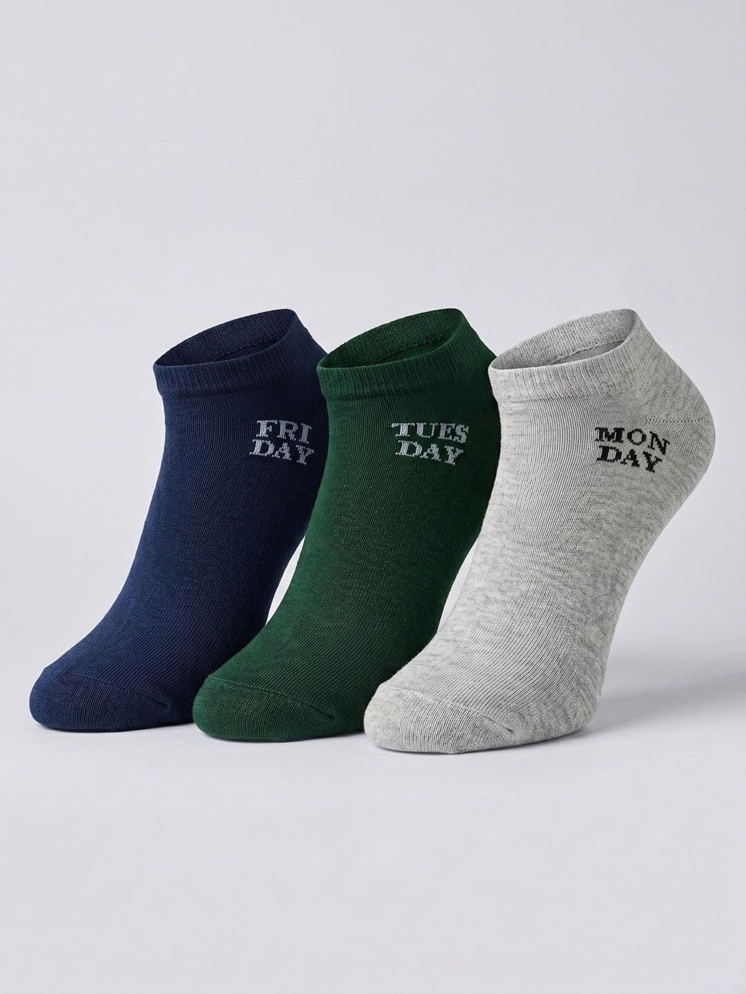 Moda Rapido Men Pack of 3 Cotton Blend Patterned Ankle Length Socks - view 1
