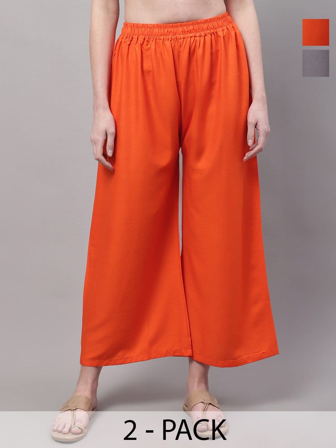 KALINI Women 2 Flared Ethnic Palazzos - view 1