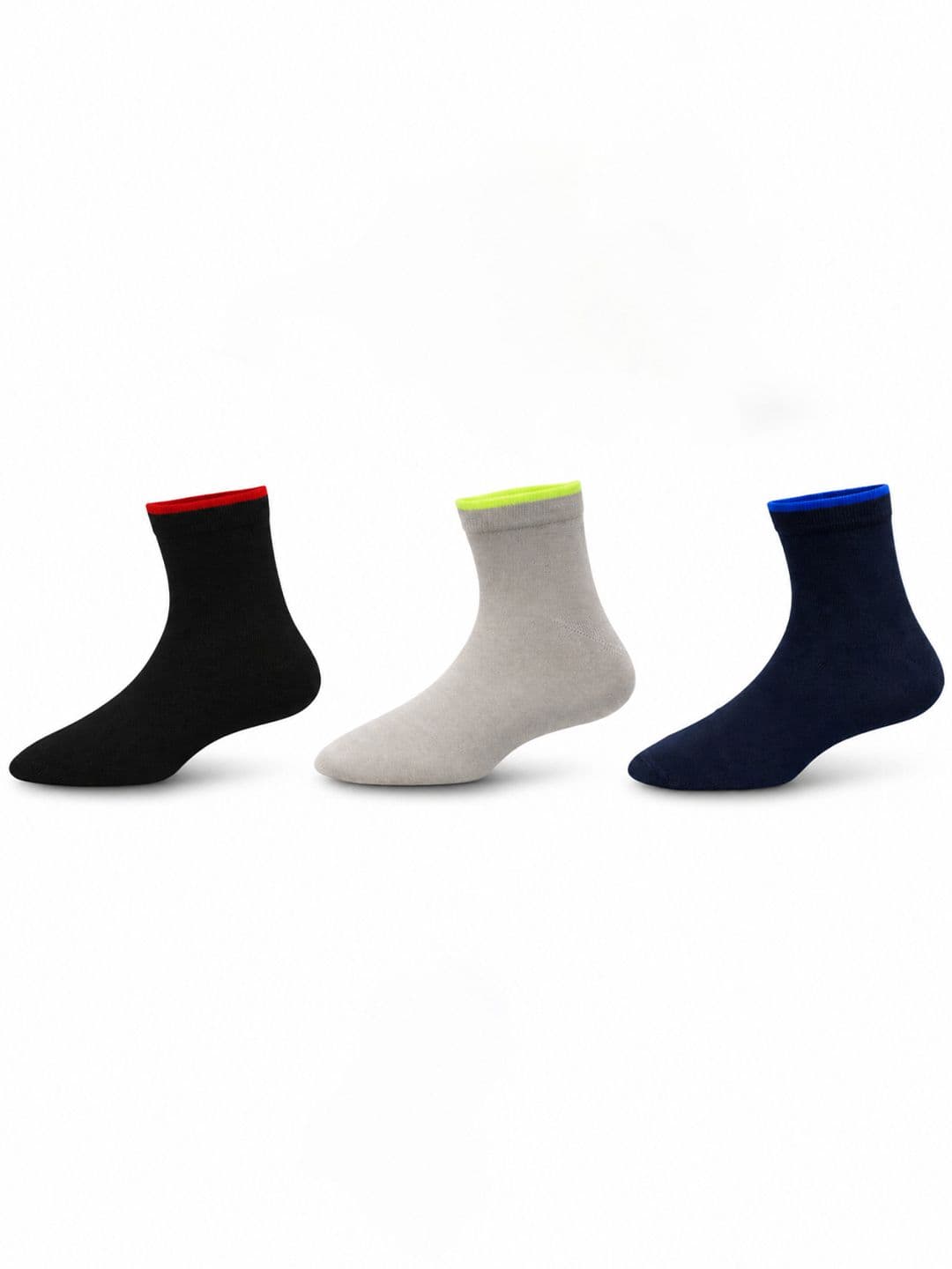 young arrow Men Pack of 3 Cotton Assorted Colourblocked Ankle Length Socks - view 1