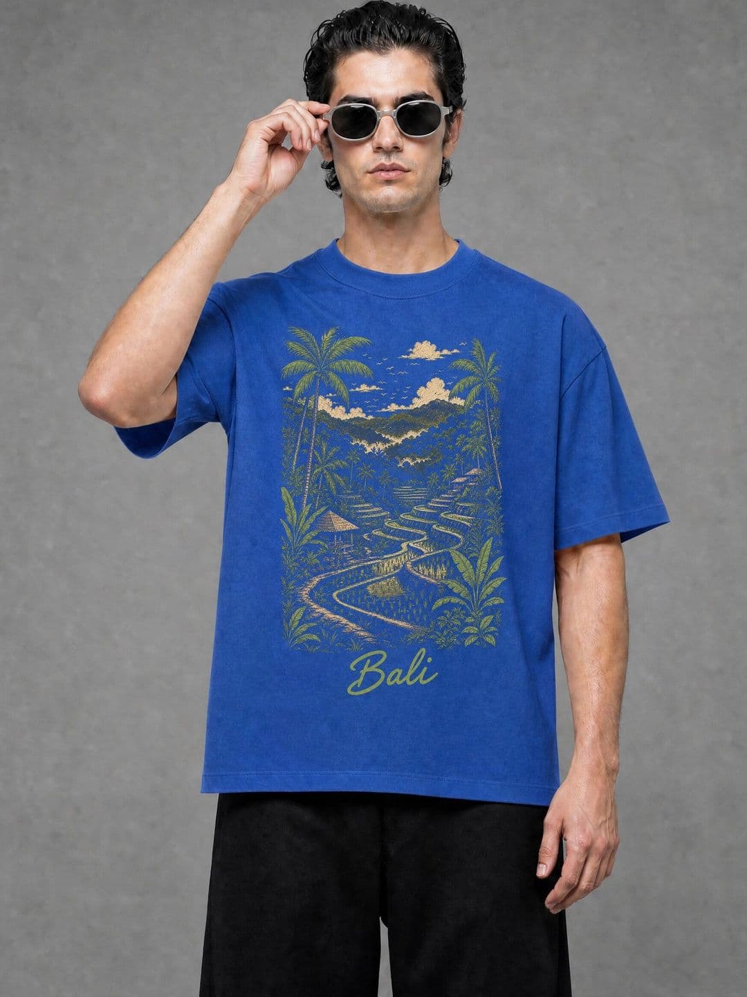 FARDA Unisex Printed Drop-Shoulder Sleeves T-shirt - view 1