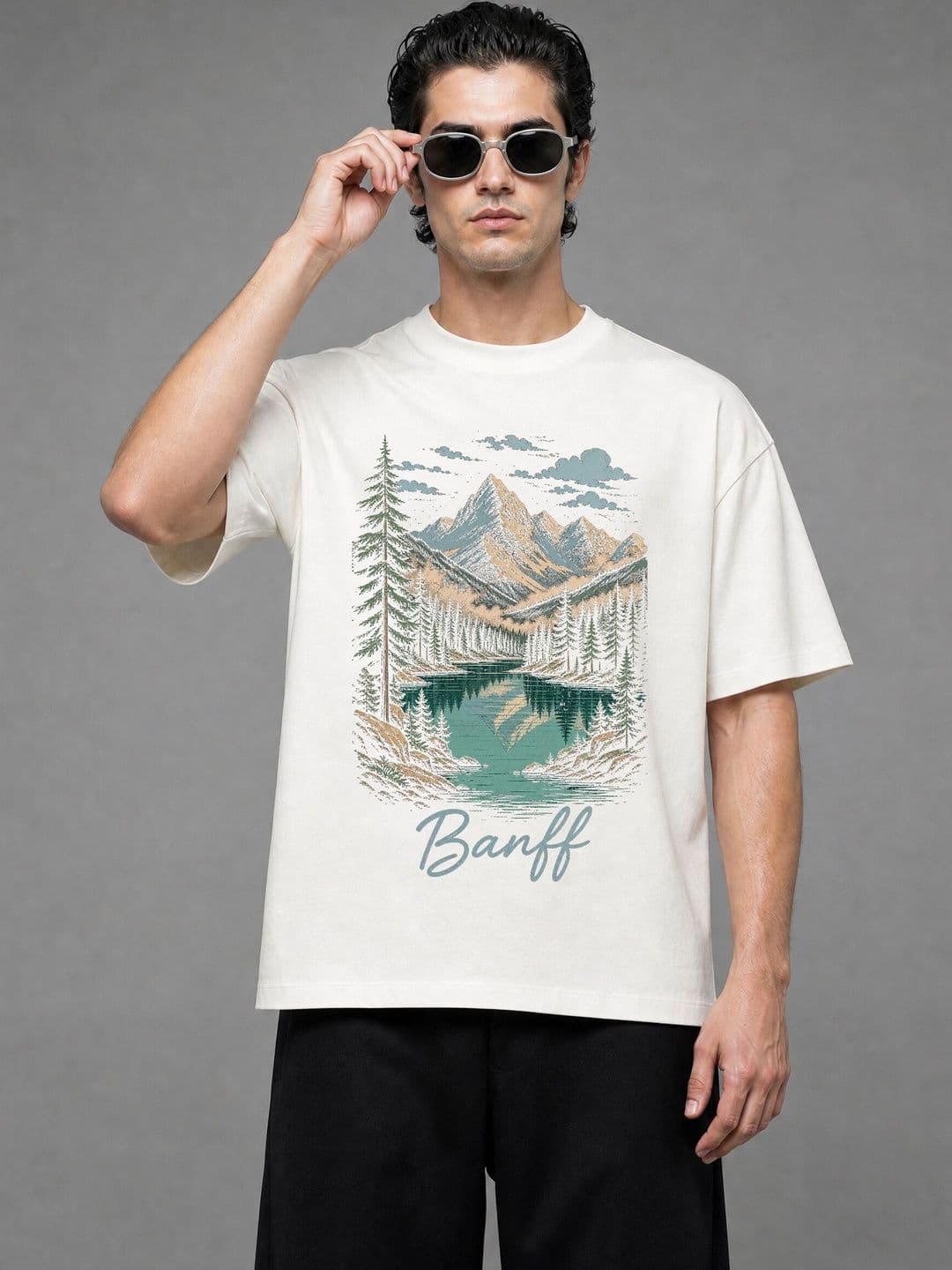FARDA Unisex Printed Drop-Shoulder Sleeves T-shirt - view 1