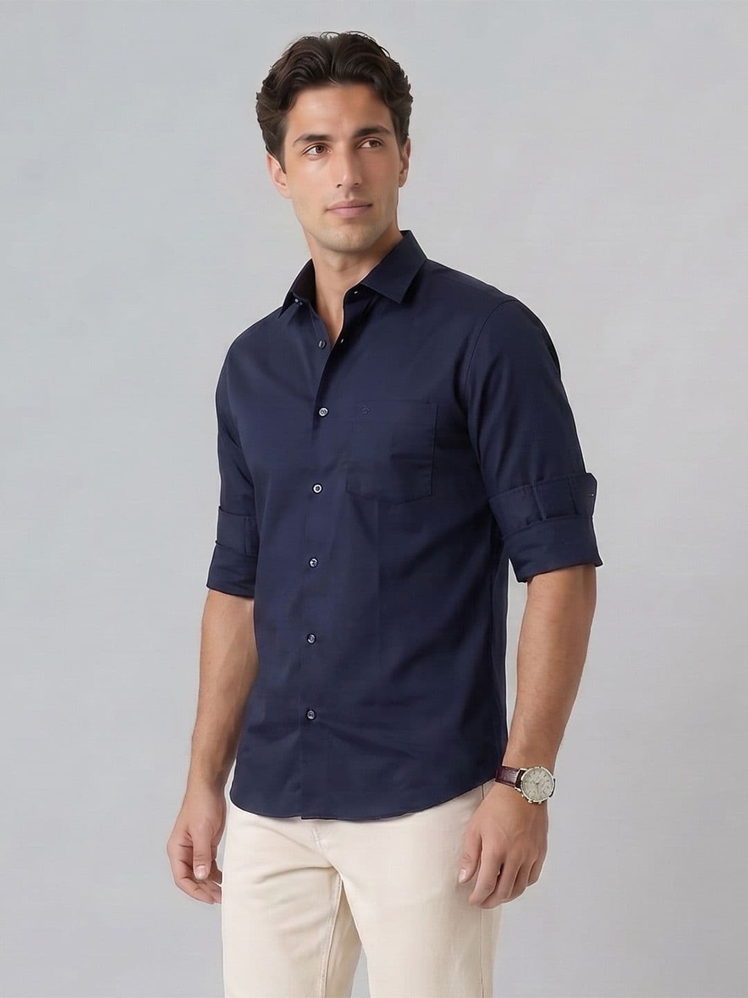 Indian Terrain Spread Collar Pure Cotton Casual Shirt - view 1