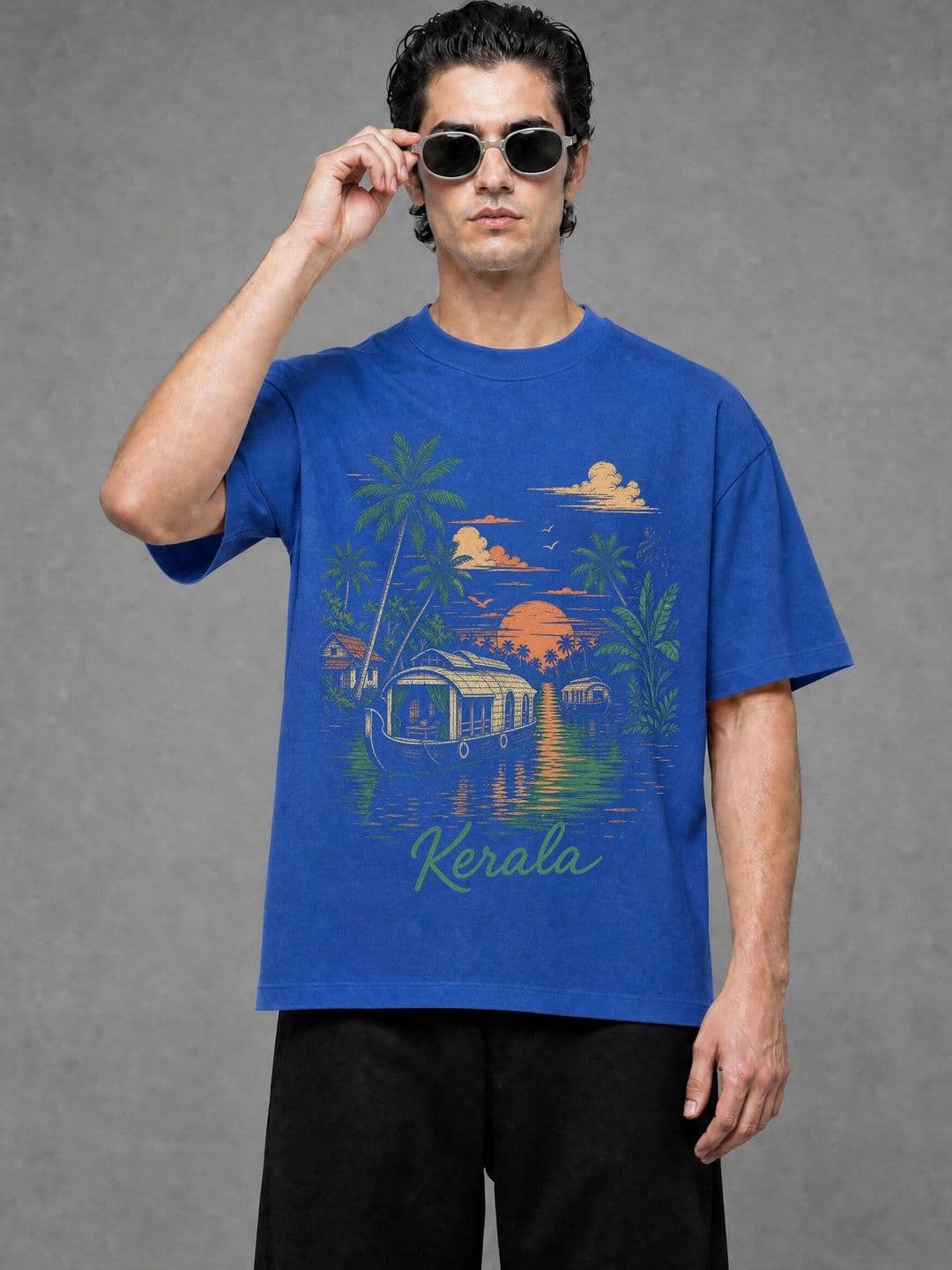 FARDA Unisex Printed Drop-Shoulder Sleeves T-shirt - view 1