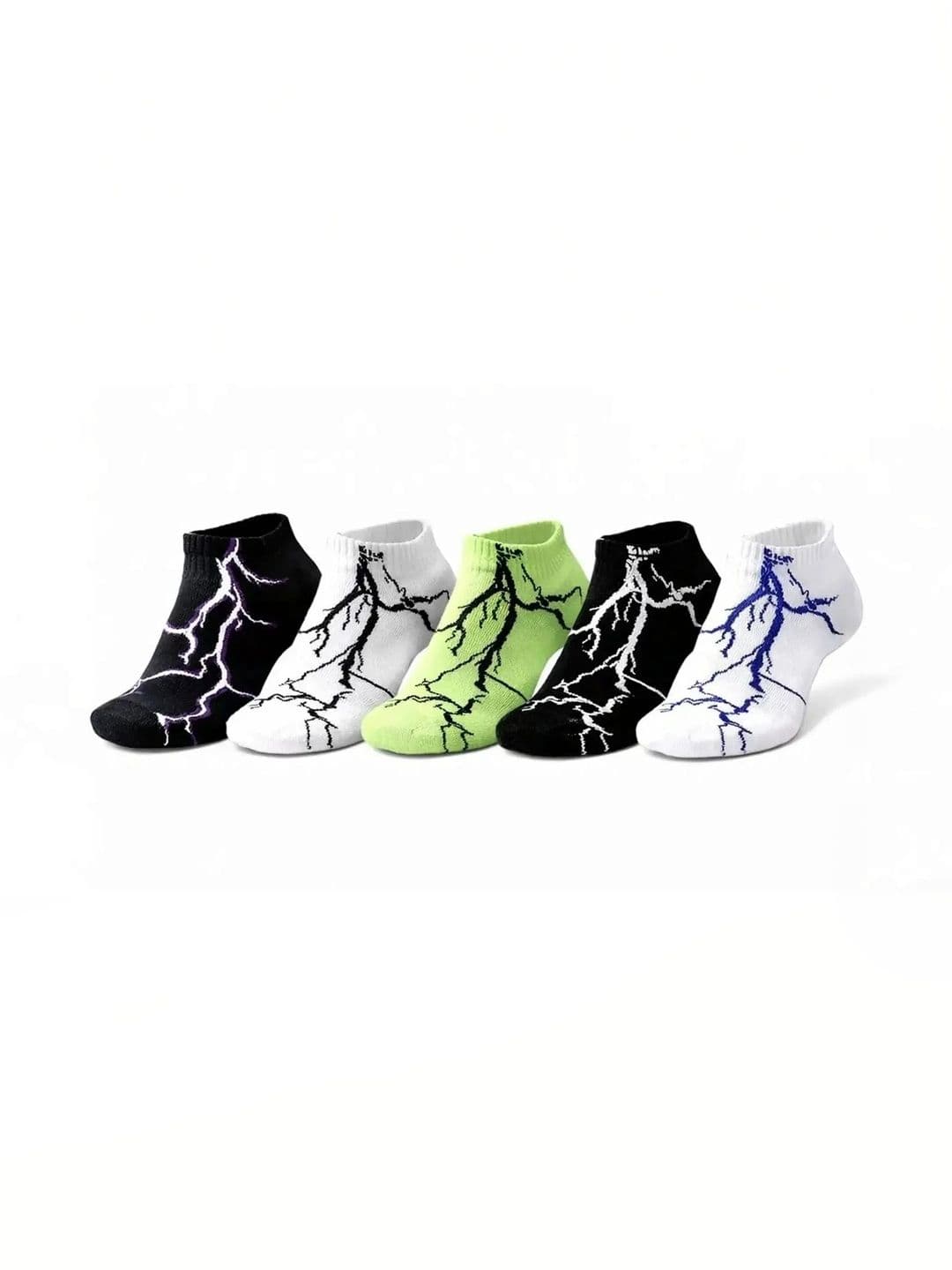 MERCEHIVE Men Pack of 5 Cotton Patterned Ankle Length Socks - view 1
