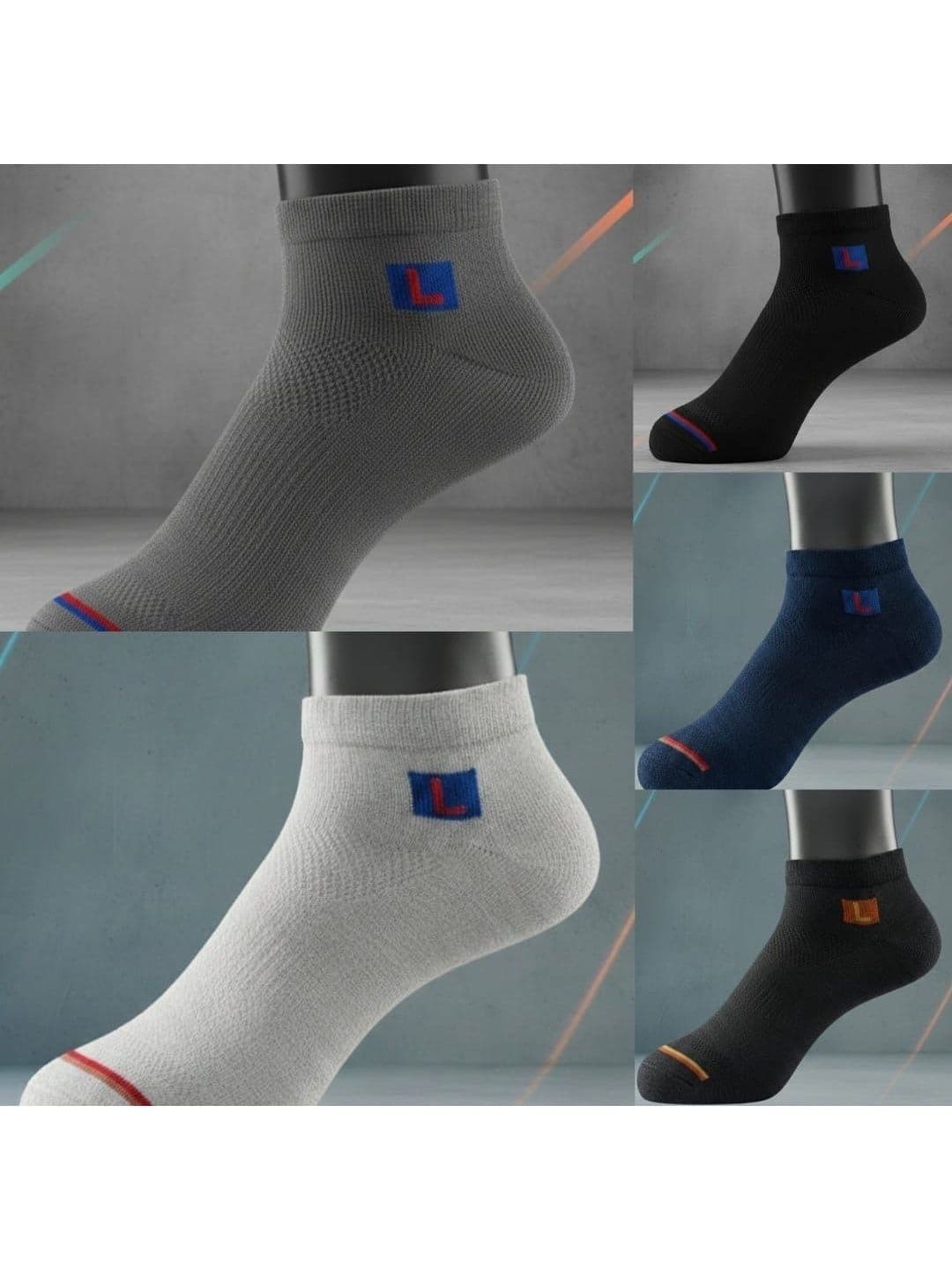 GARUN Men Pack of 5 Cotton Ankle Length Socks - view 1
