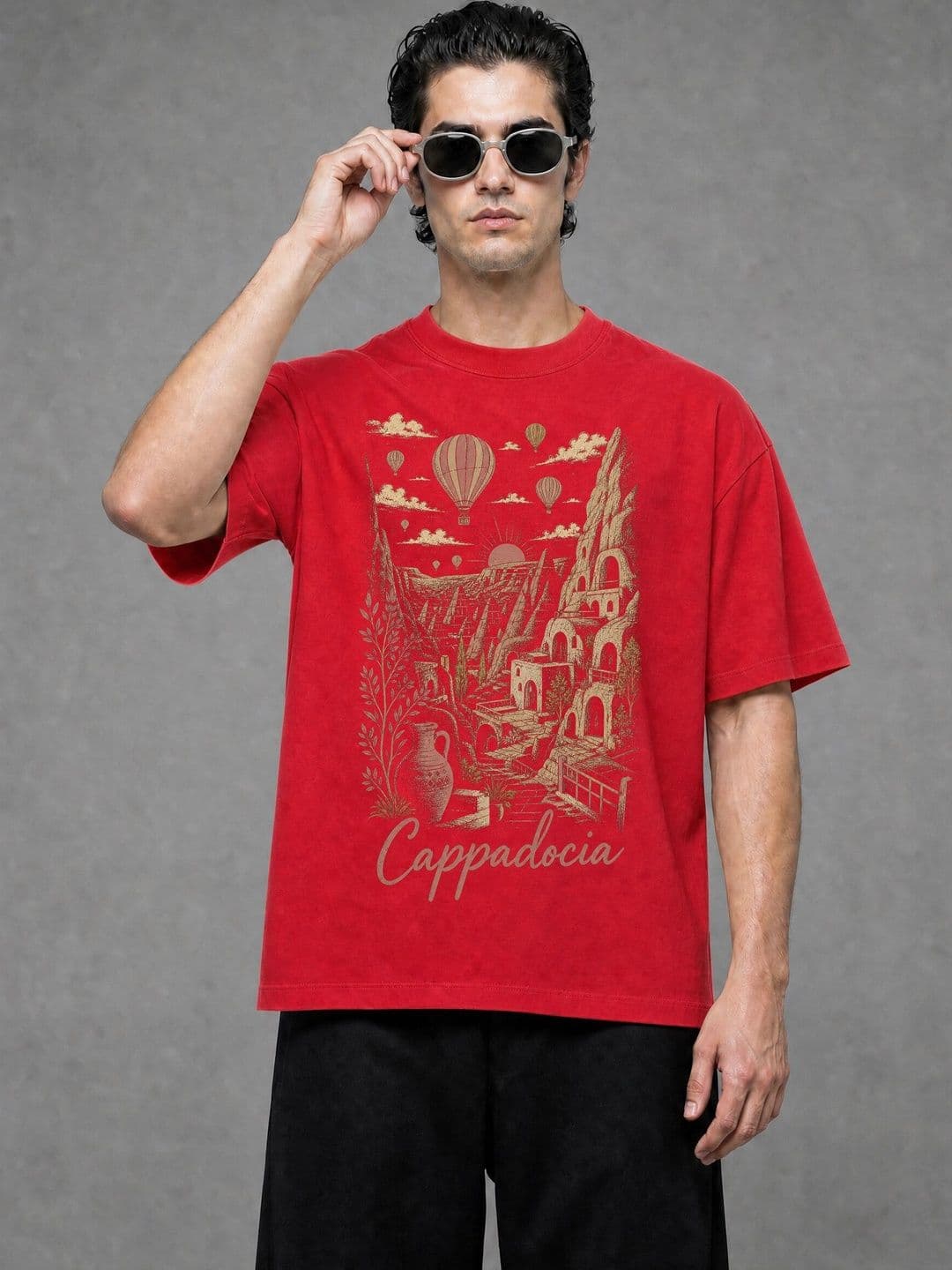 FARDA Unisex Printed Drop-Shoulder Sleeves T-shirt - view 1