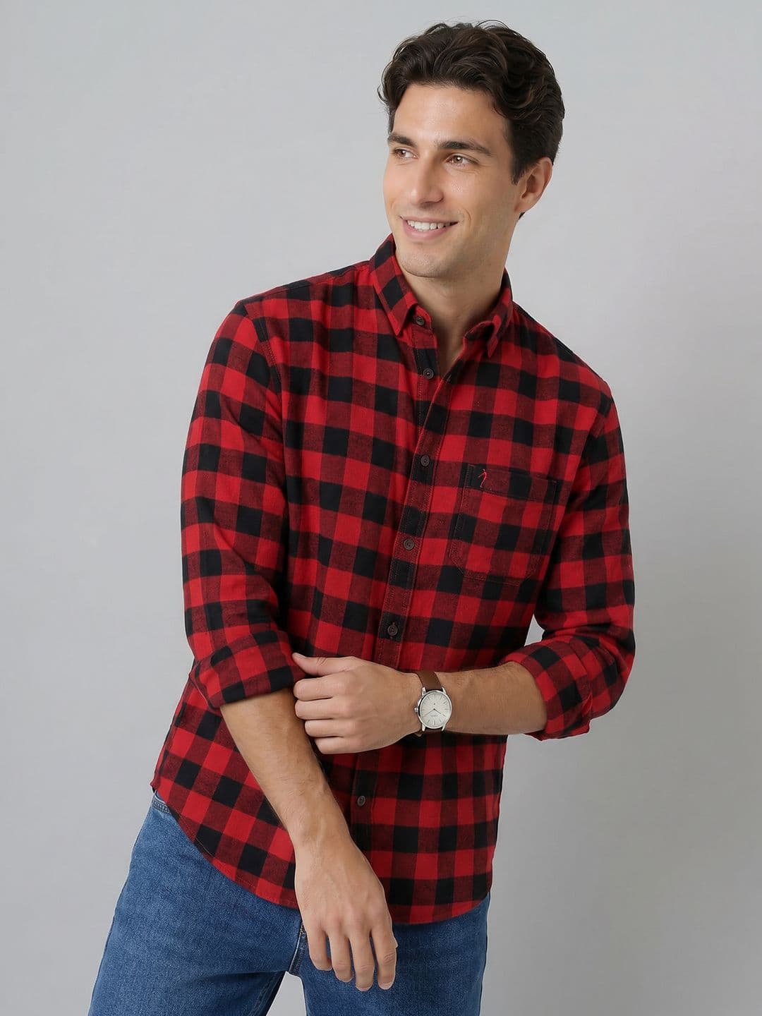 Indian Terrain Slim Fit Checked Casual Shirt - view 1