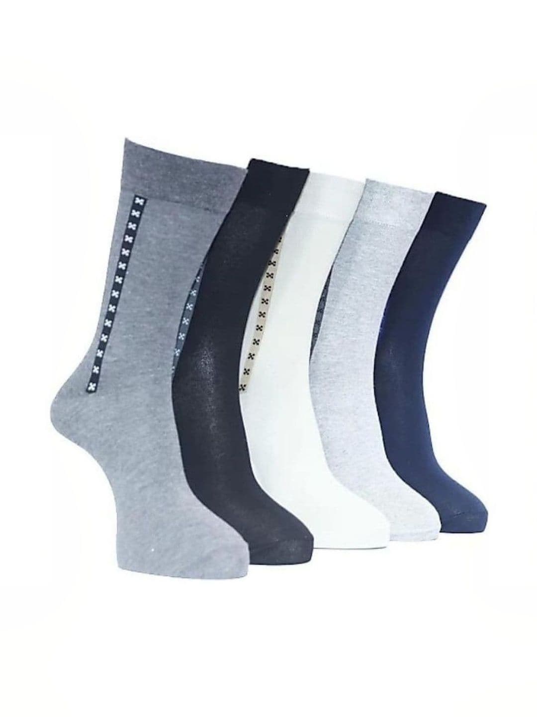 GARUN Men Pack of 5 Cotton Patterned Calf Length Socks - view 1