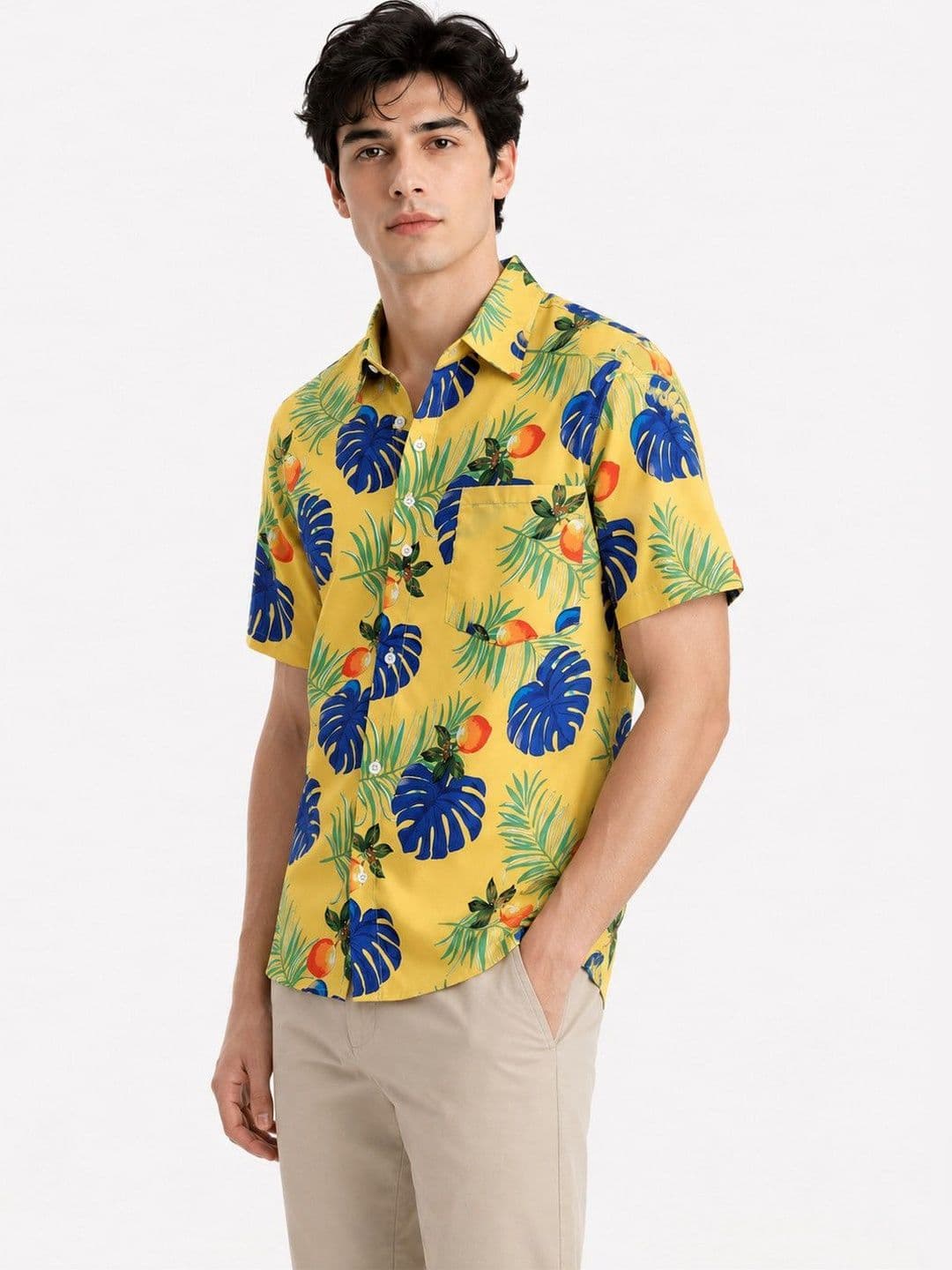 Suo Men Floral Printed Casual Shirt - view 1