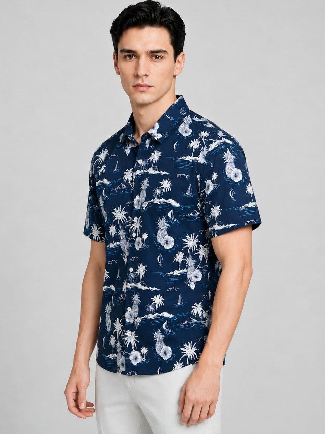 Suo Men Printed Casual Shirt - view 1
