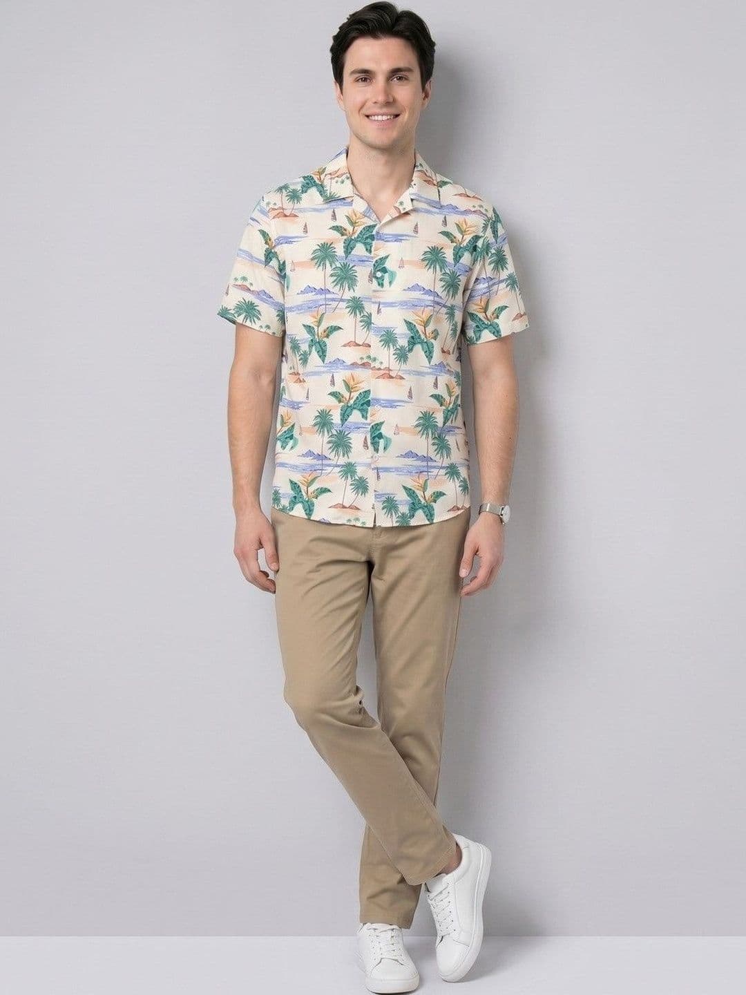 Suo Men Printed Casual Shirt - view 1
