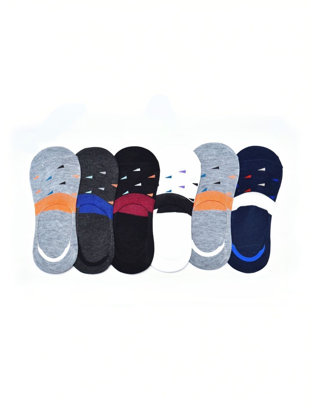 GARUN Men Pack of 6 Cotton Patterned Shoe Liners Socks - view 1